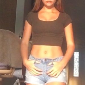 stripped crop top green/black